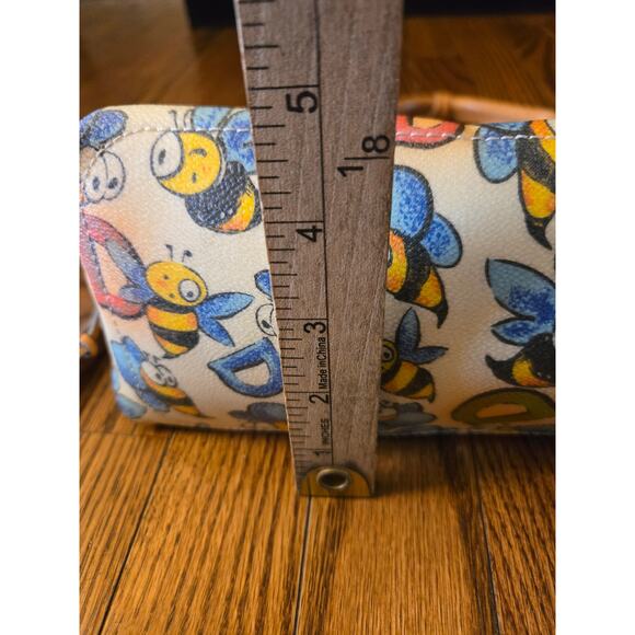 Dooney & Bourke Vintage Bumble Bee Print Convertible Tote Bag & Crossbody Purse - Picture 13 of 16